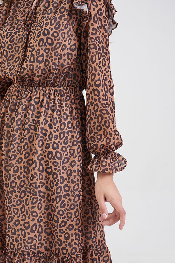 Đầm ngang gối in hoạ tiết prefall18