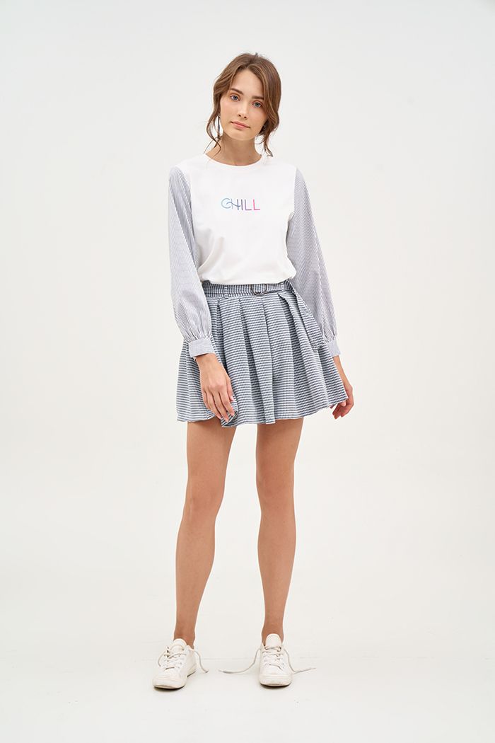 Áo thun phối tay sọc Chill