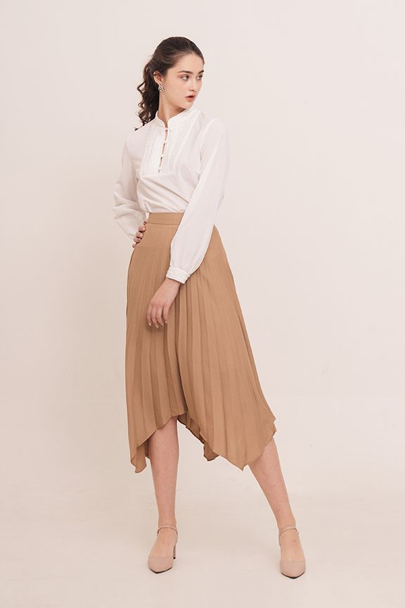 Áo rã đô phối ren xếp li tay lỡ