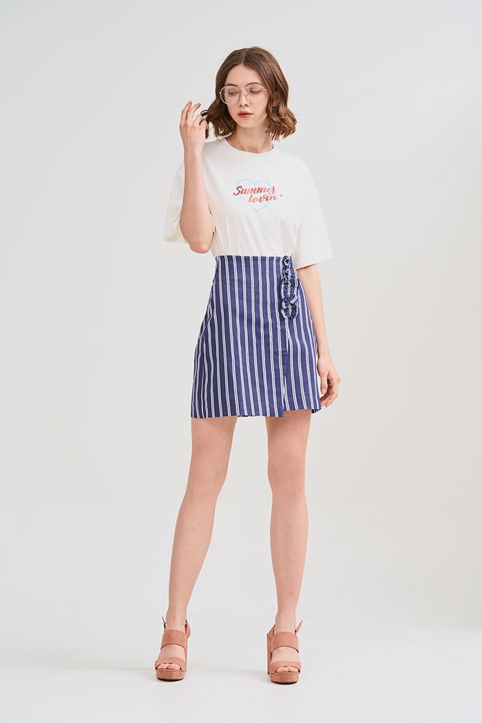 Áo thun oversize in slogan summer lover