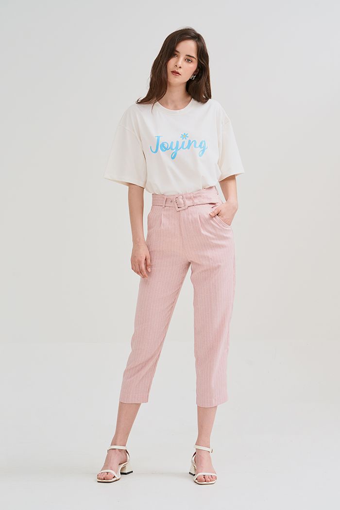 Áo thun oversize in slogan joying