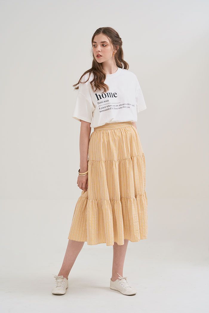 Áo thun in keyword home oversize