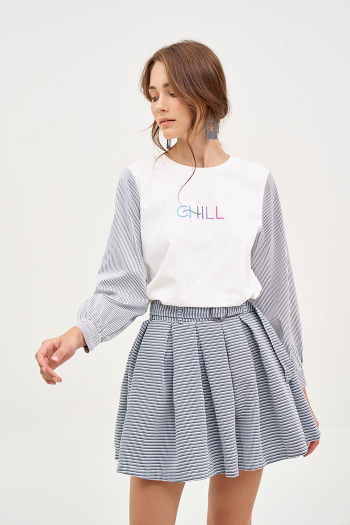 Áo thun phối tay sọc Chill