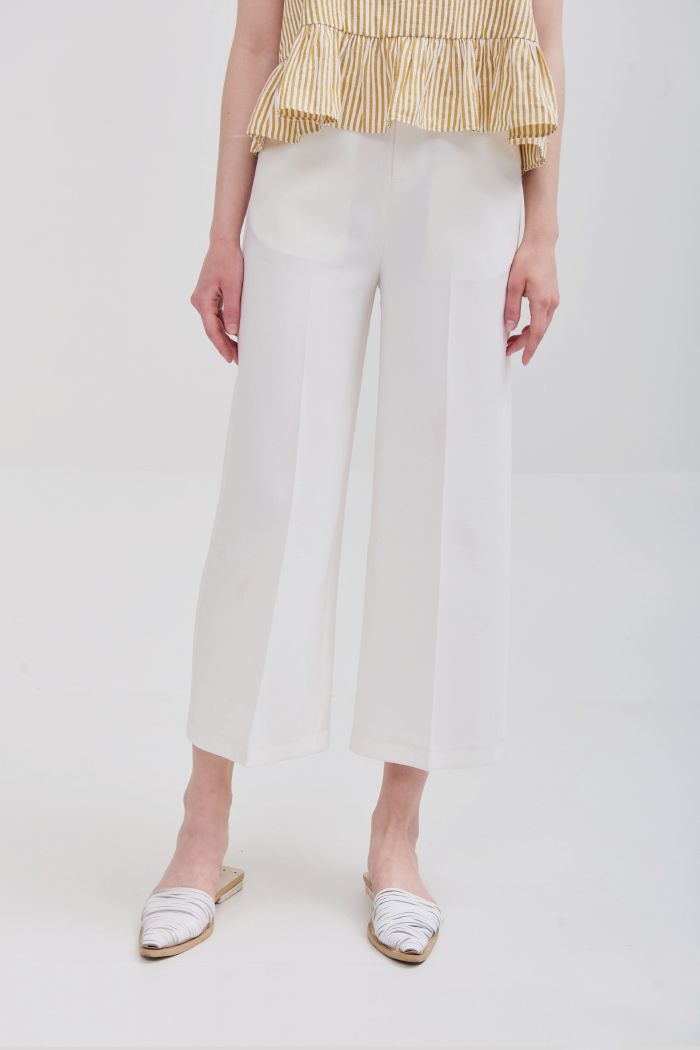 Quần ống suông li đứng cullote ss19