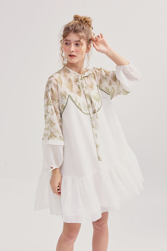 Đầm form suông phối hoạ tiết in spring 2019