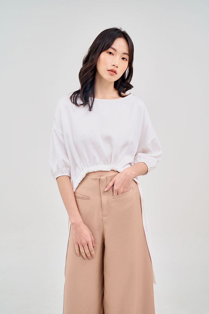 Áo mullet form rộng rút dây lai