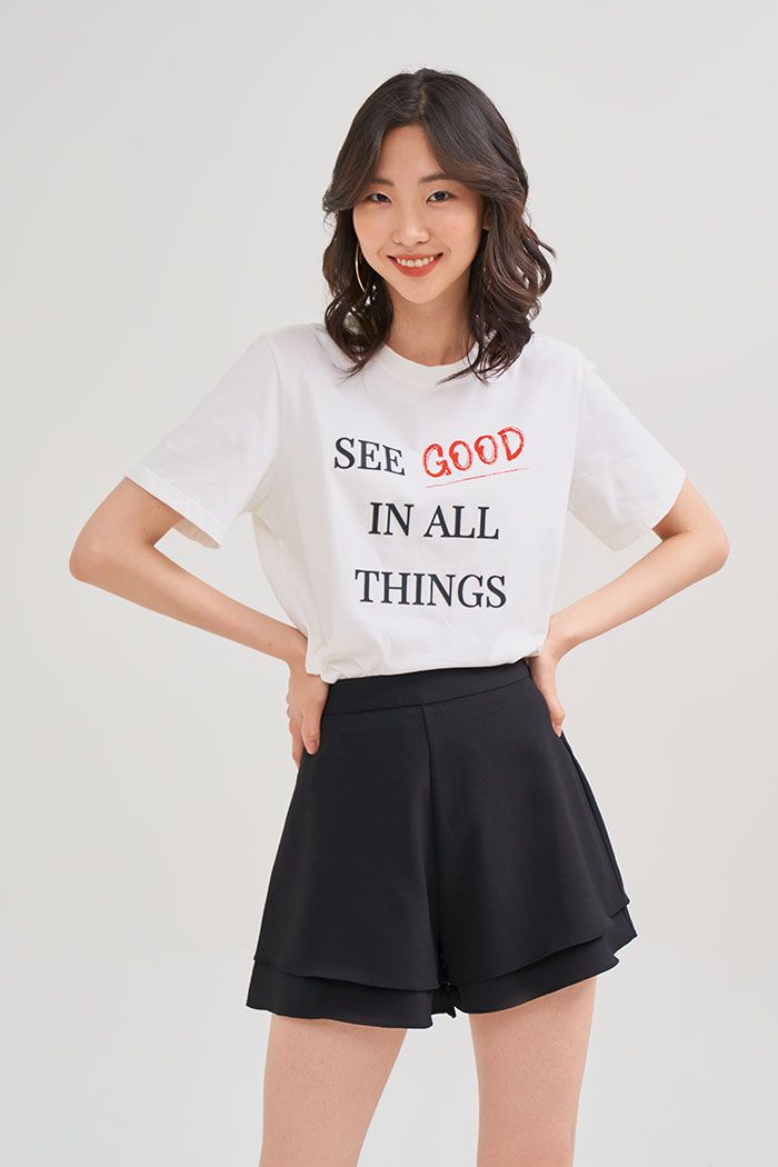 Áo thun in nổi see good in all things