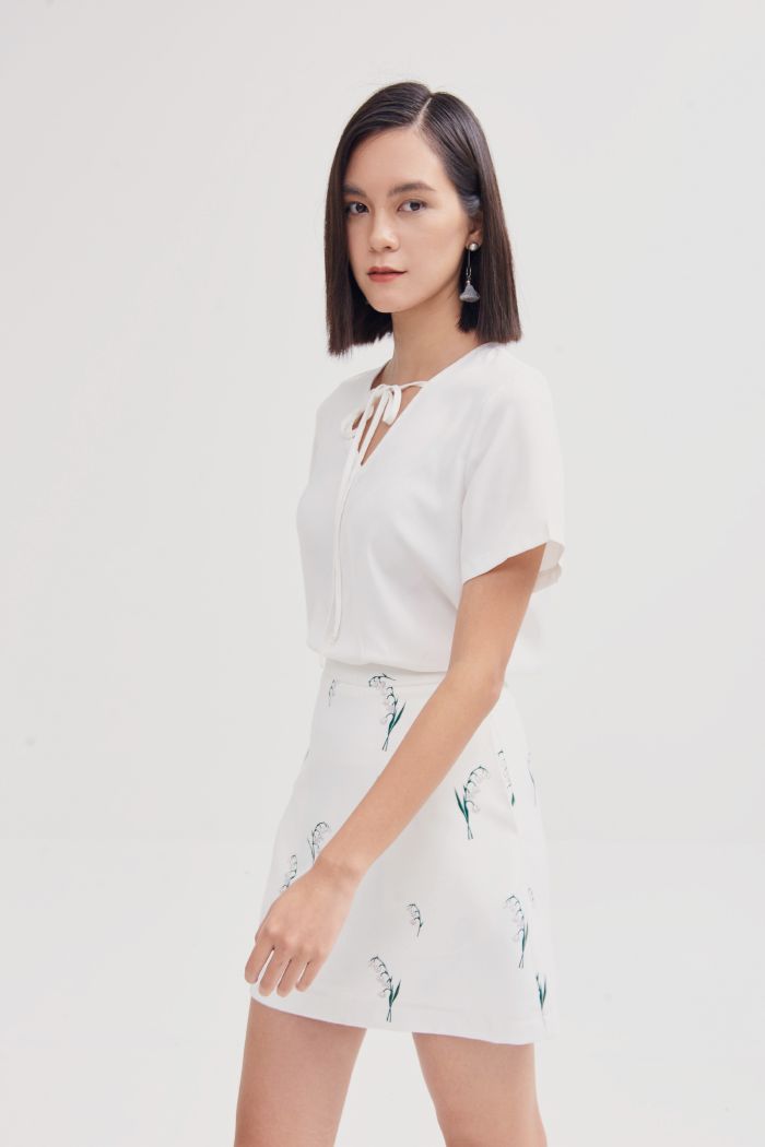 Váy A in hoạ tiết spr19 cơ bản 2 túi