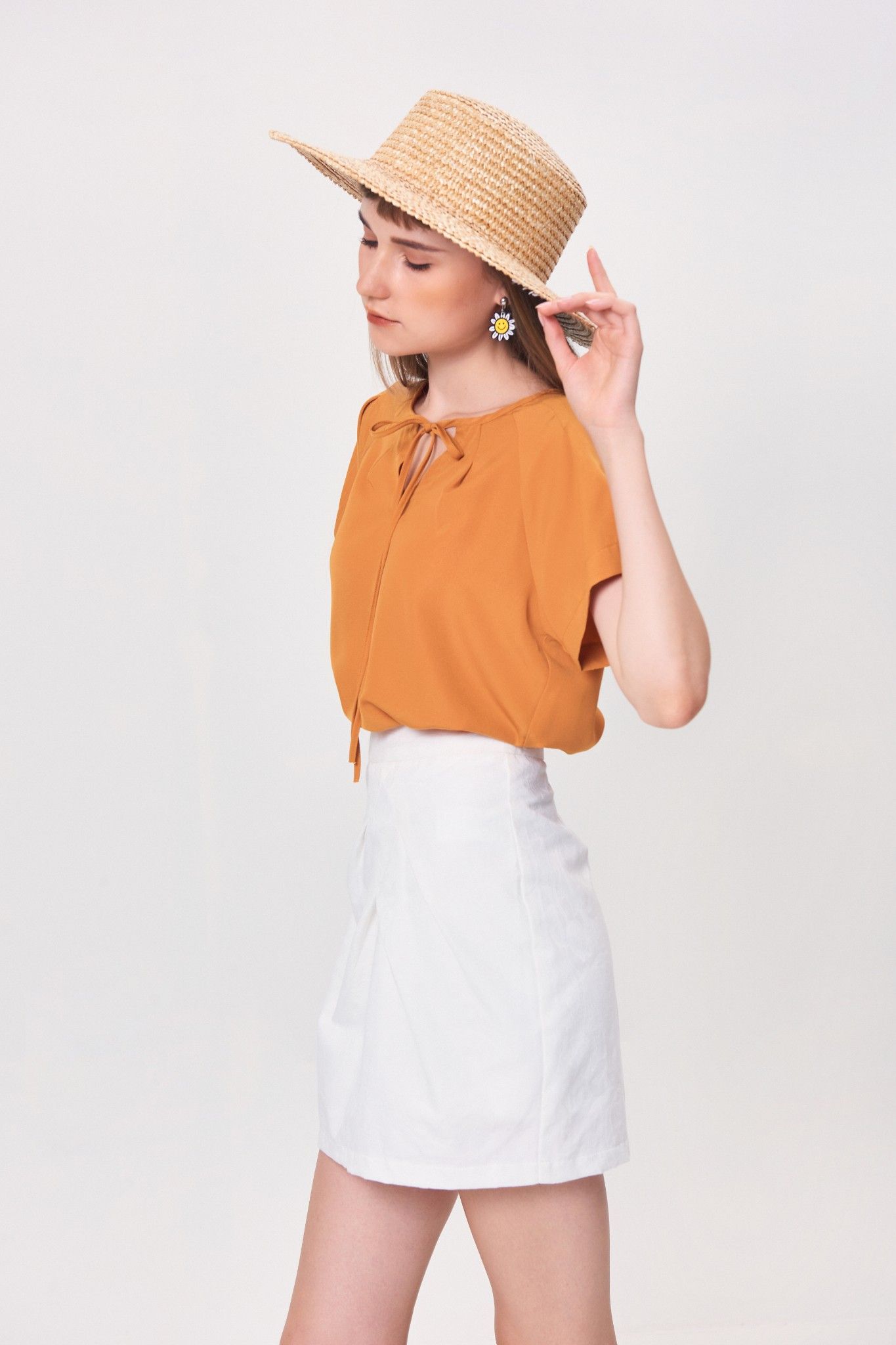 Váy A xếp 2 li A thân trước