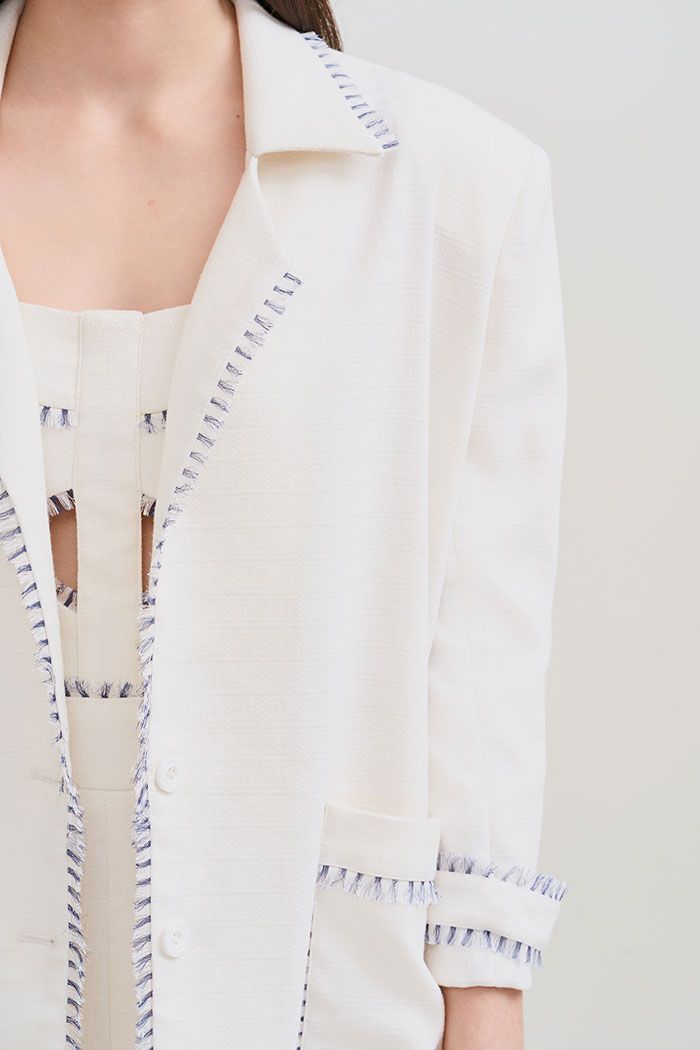 Áo vest nhấn chỉ lượt handmade