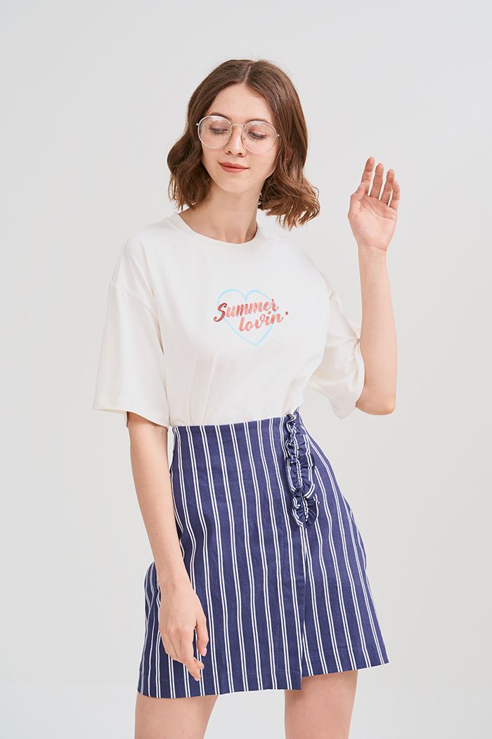 Áo thun oversize in slogan summer lover
