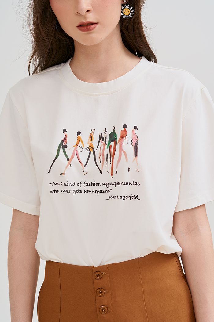 Áo thun in slogan trendy fashion