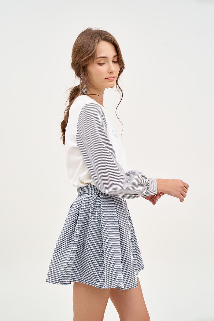 Quần Váy mini caro xếp li hộp fw19