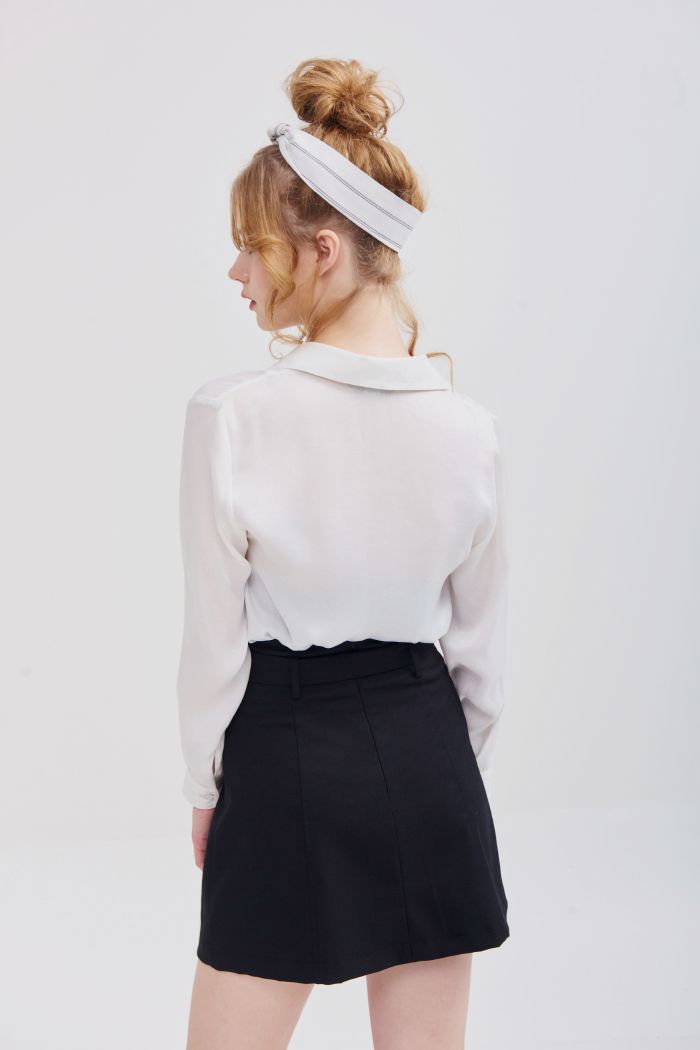 Áo sơmi tay dài trơn ss19 cơ bản