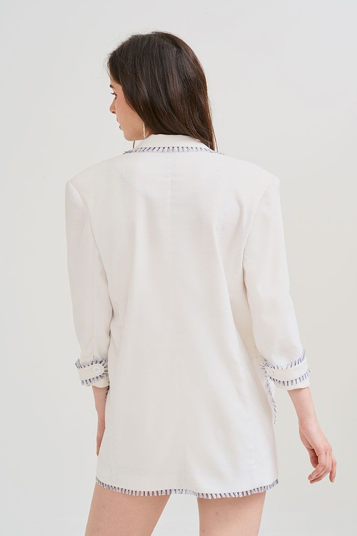 Áo vest nhấn chỉ lượt handmade