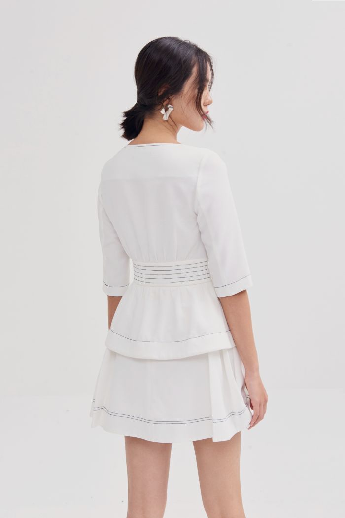 Áo giả vest tay lỡ diễu eo