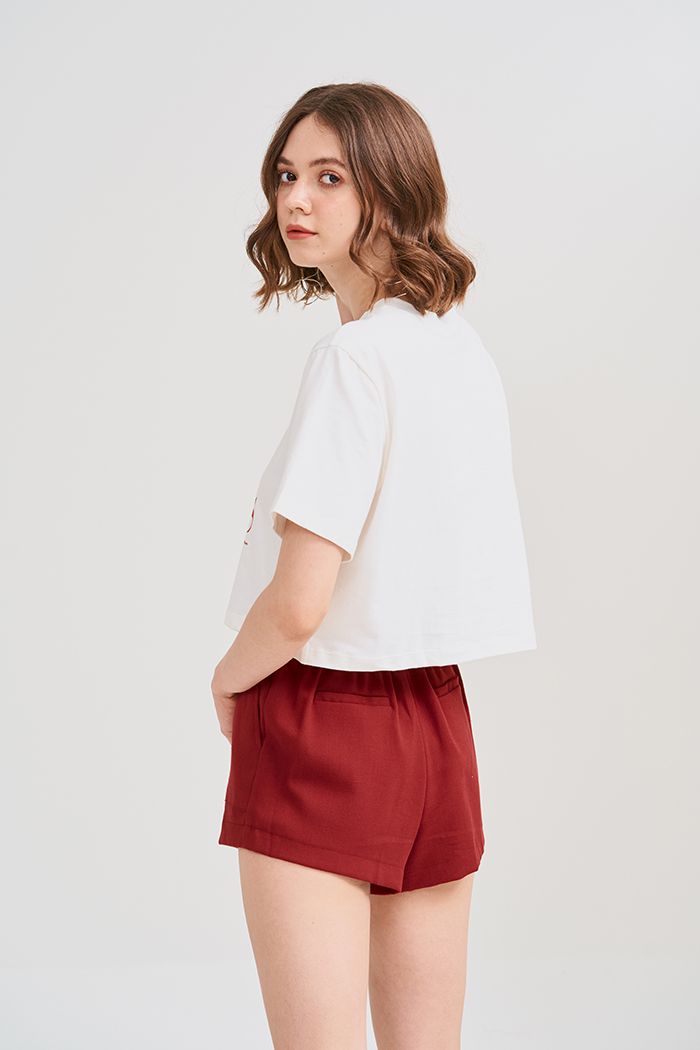 Áo thun croptop in slogan A Paris
