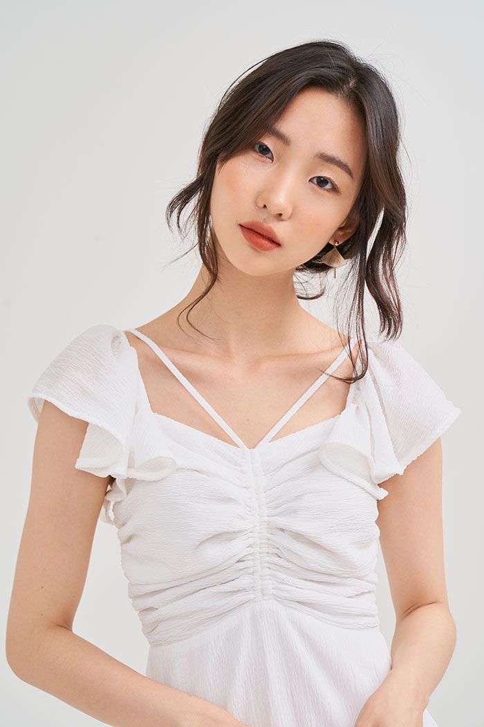 Đầm nhún rút dây ngực nhún rã tùng