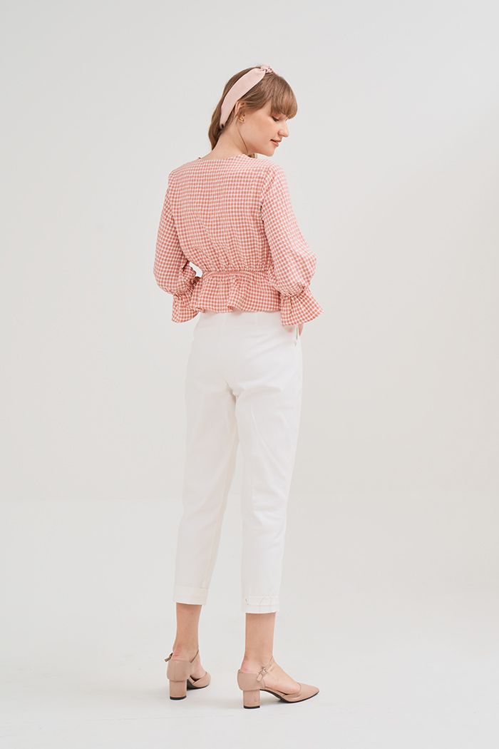 Quần khaki dầy xếp li lật lai