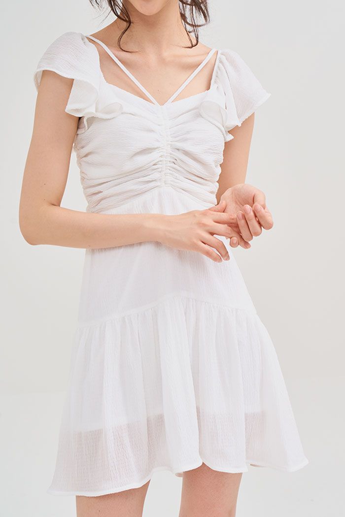 Đầm nhún rút dây ngực nhún rã tùng