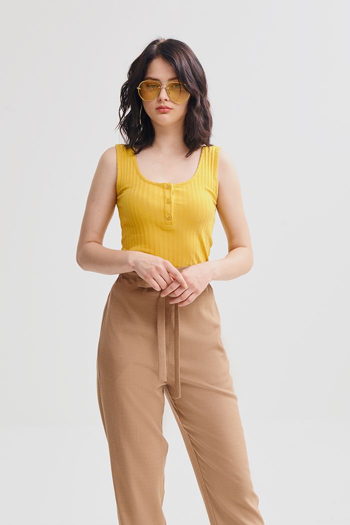 Áo thun 3 lỗ cổ tròn nẹp nút