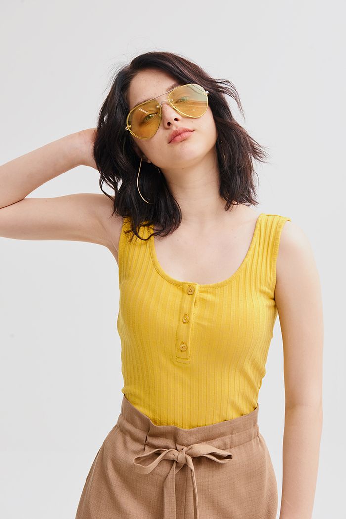 Áo thun 3 lỗ cổ tròn nẹp nút