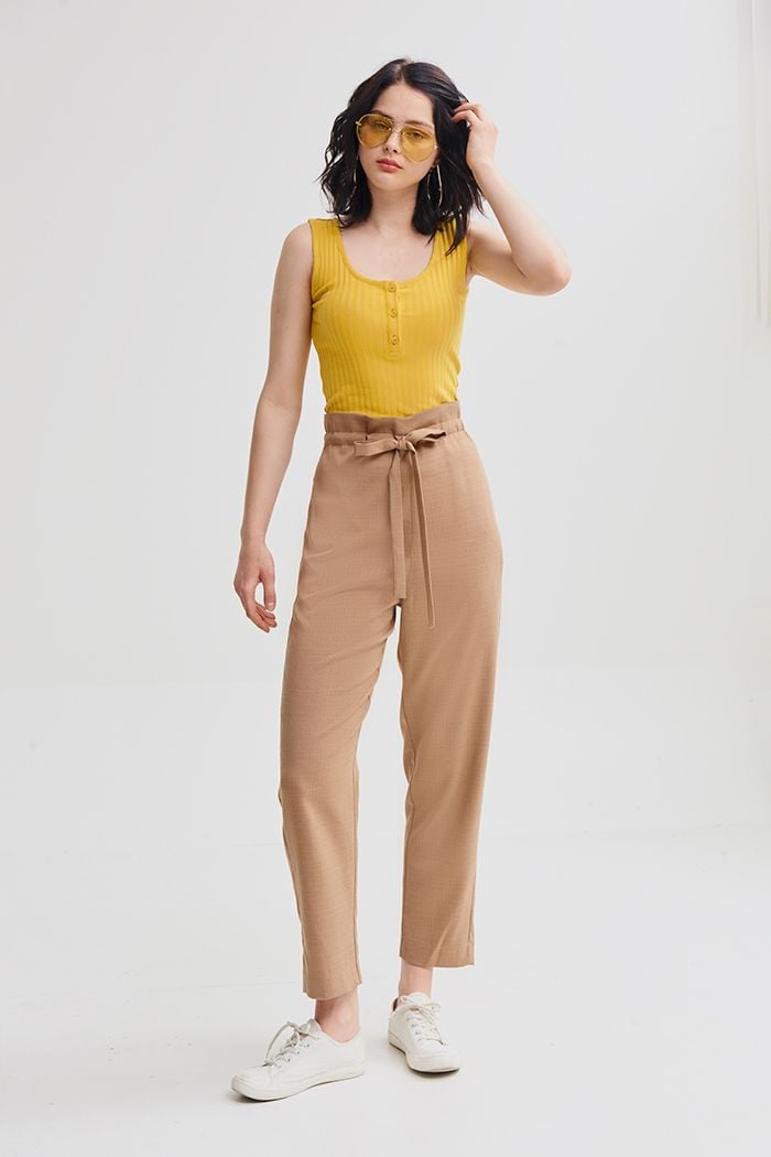Áo thun 3 lỗ cổ tròn nẹp nút