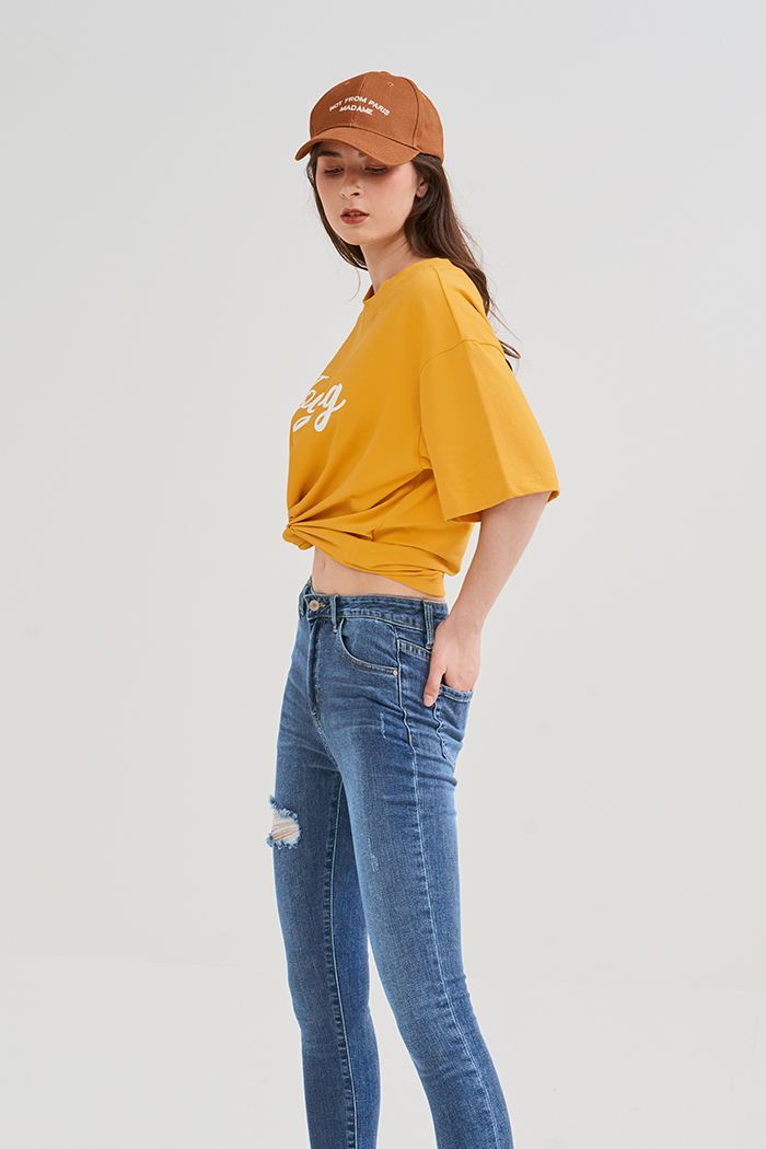 Áo thun oversize in slogan joying