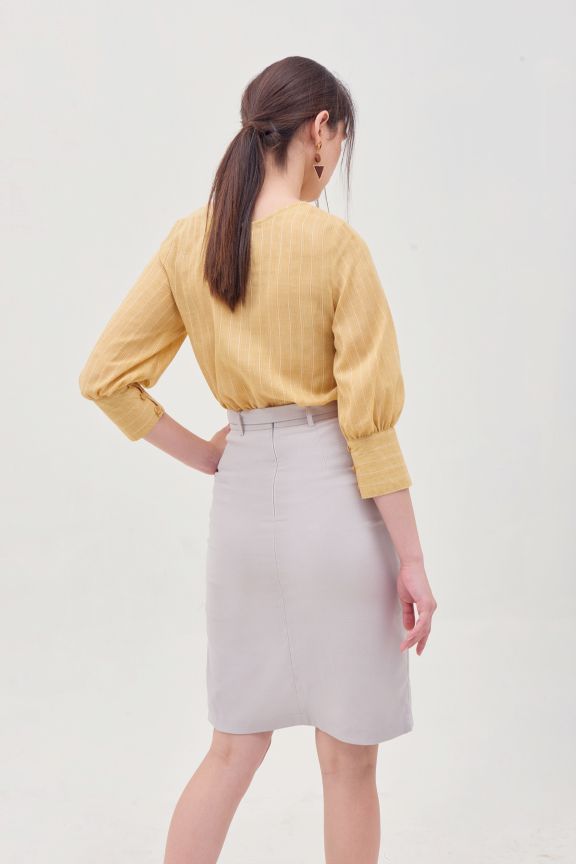 Áo cổ tròn tay dài nẹp tay basic