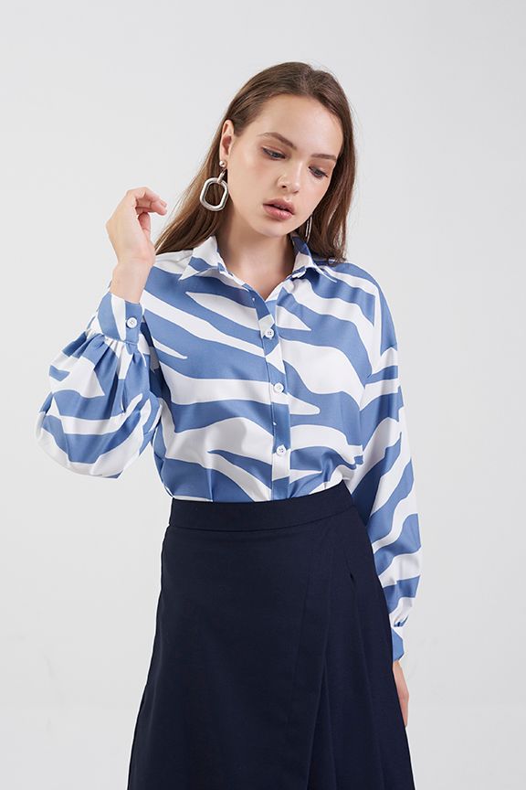 Áo sơmi hoạ tiết tk zebra