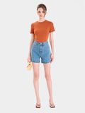  Quần short jean form basic 2 túi 