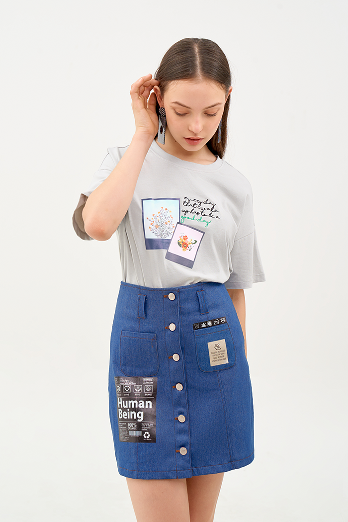 Váy jeans in decal being human