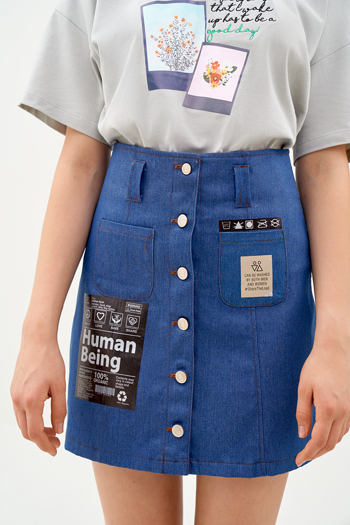 Váy jeans in decal being human