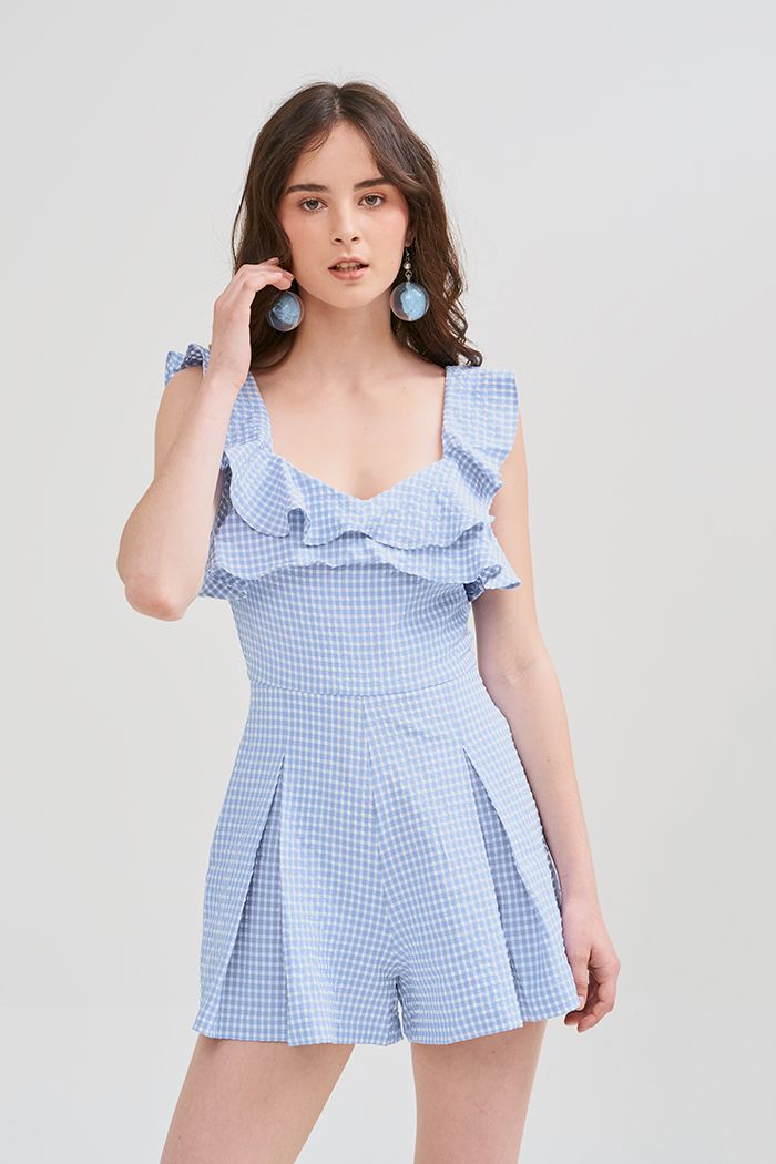Jumpsuit caro bèo 2 tầng