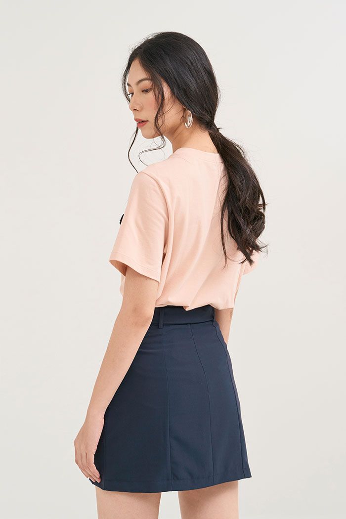Váy A 2 túi trước kèm nịt