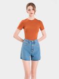  Quần short jean form basic 2 túi 