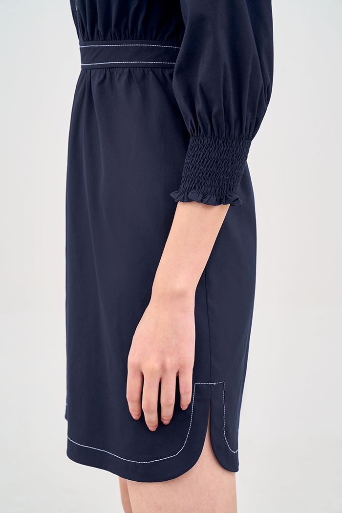 Đầm 2 túi hộp xẻ lai