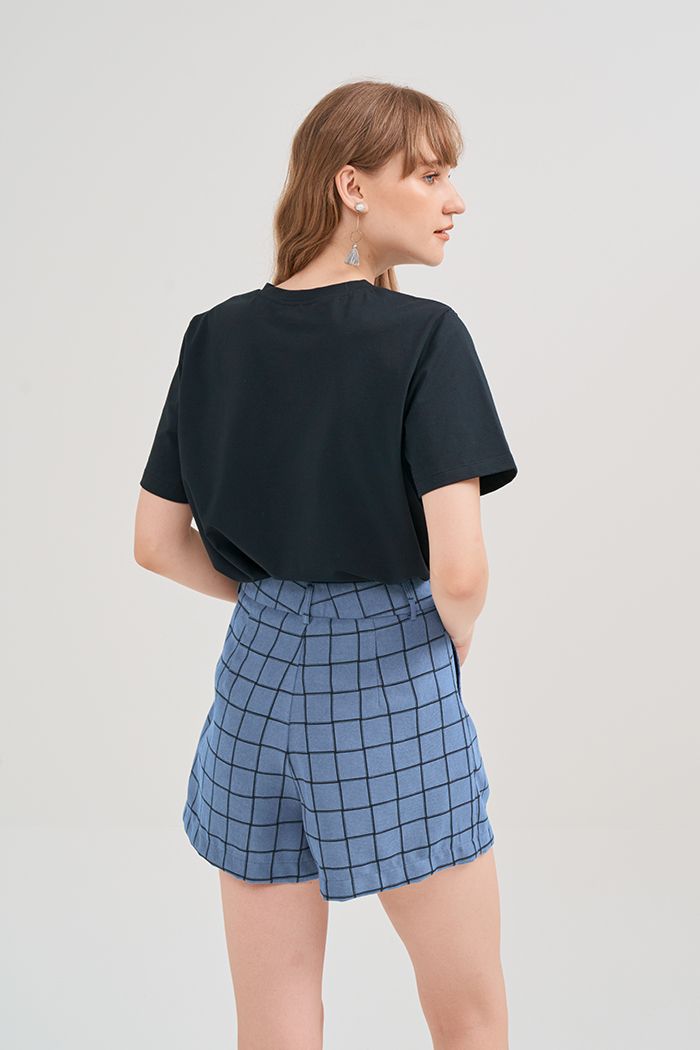 Quần short caro dằn li cơ bản fall19