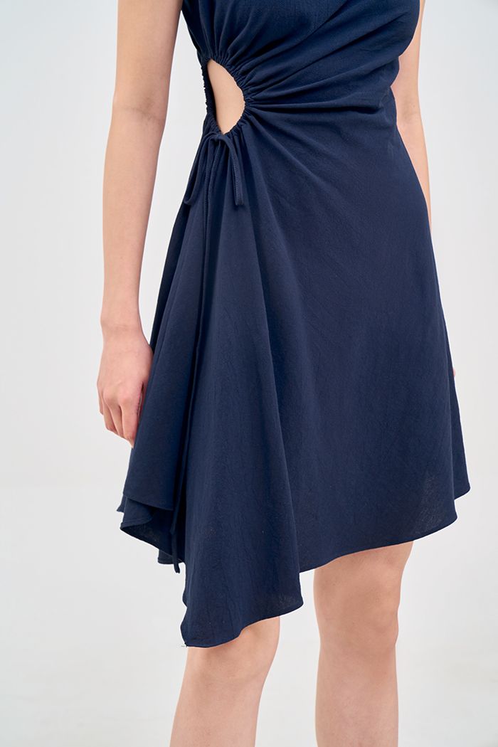 Đầm sát nát cutout rút dây hông