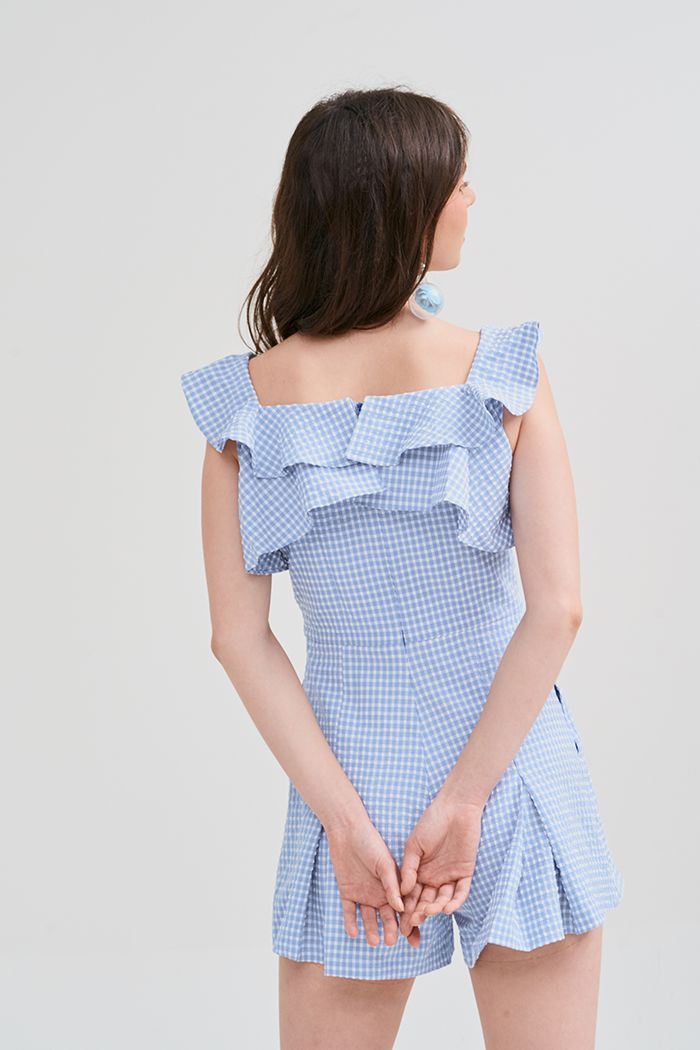 Jumpsuit caro bèo 2 tầng
