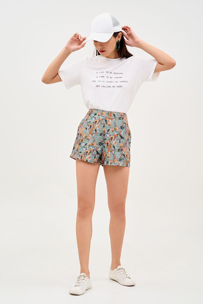 Quần short cơ bản hoạ tiết fall
