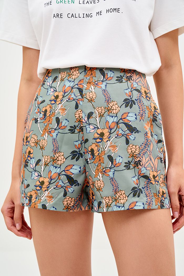 Quần short cơ bản hoạ tiết fall