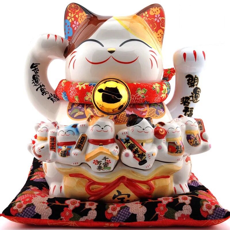 Mèo thất phúc thần mèo vẫy tay 27cm