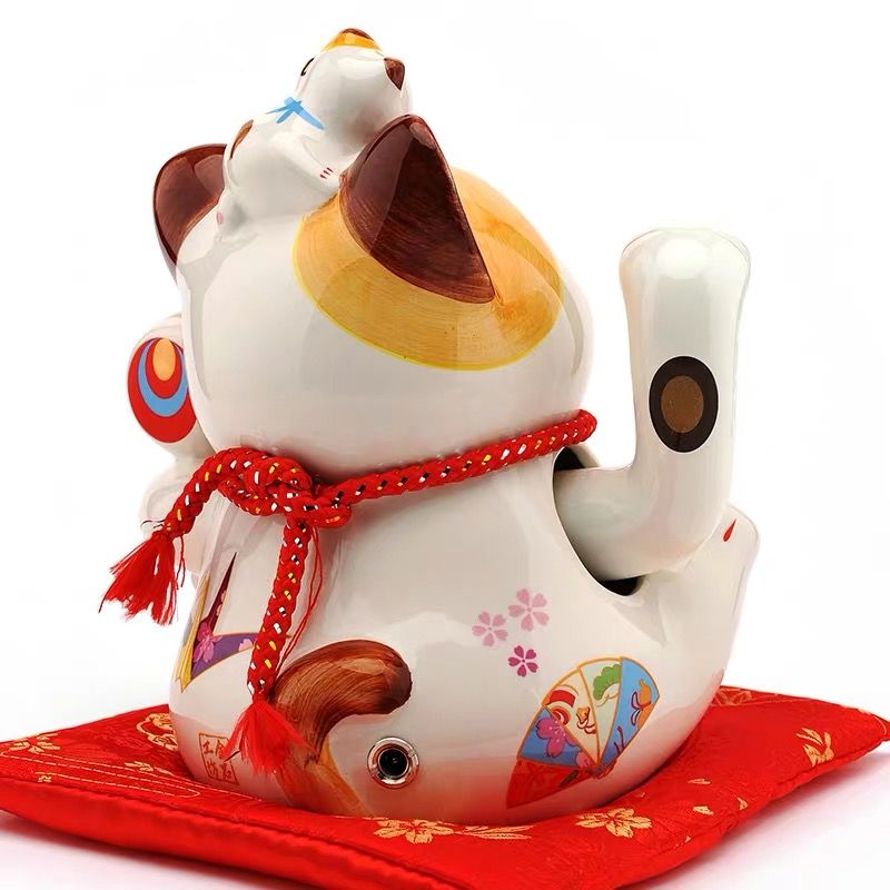 Mèo vẫy tay cầm trống 19cm