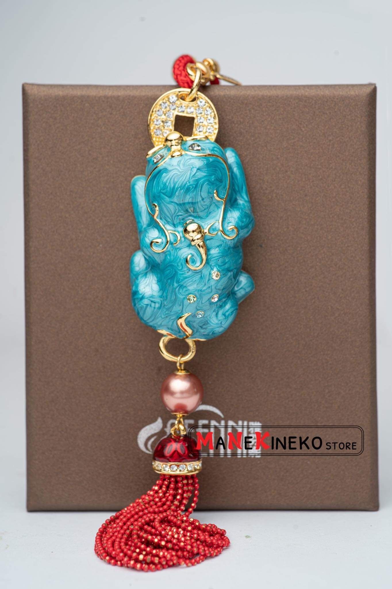 Móc treo oto tỳ hưu xanh ngọc