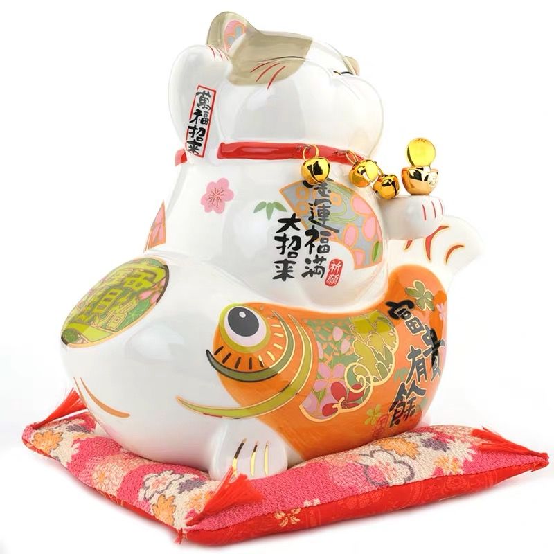 mèo ú cưỡi cá chép 23cm