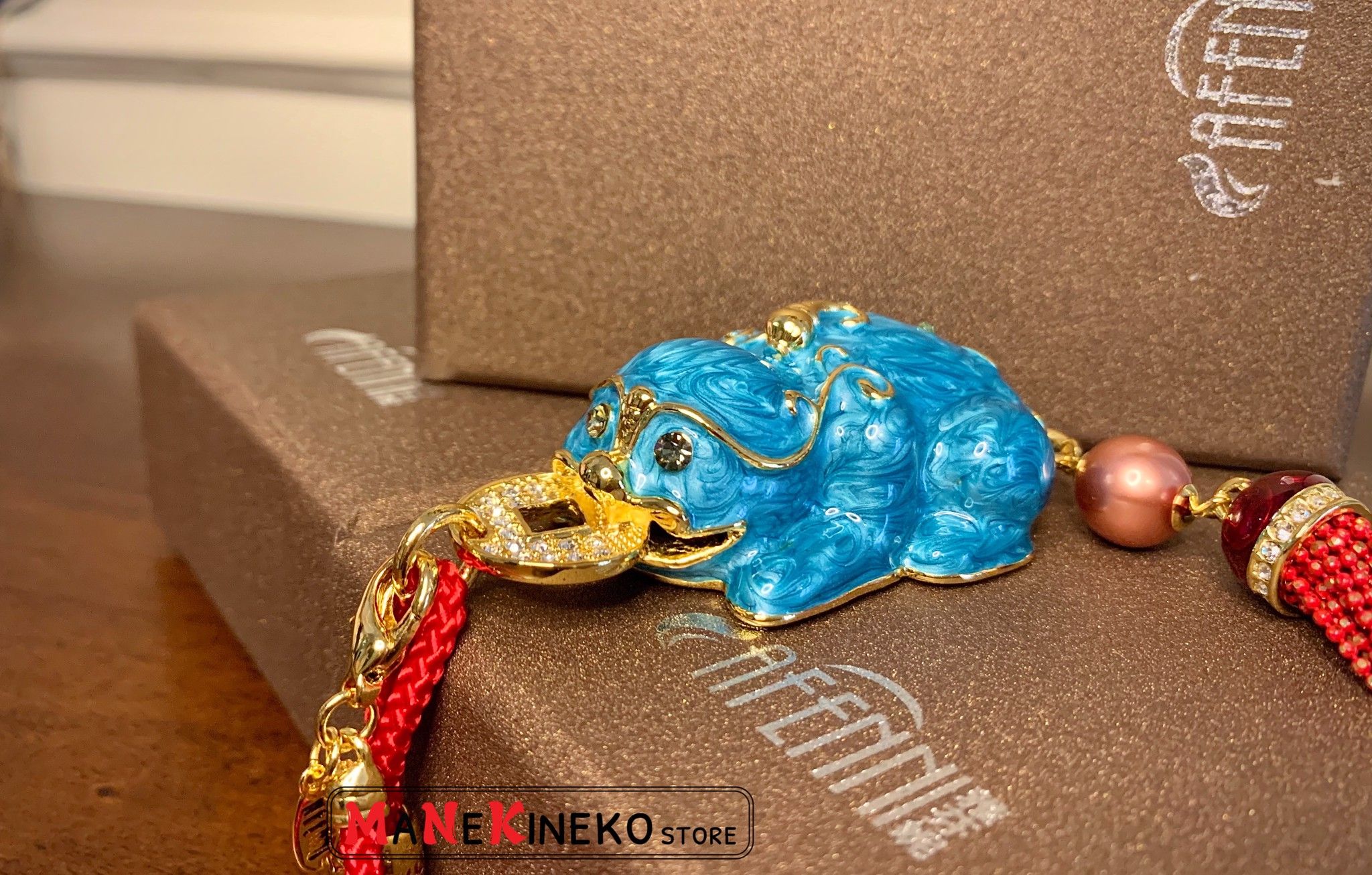 Móc treo oto tỳ hưu xanh ngọc