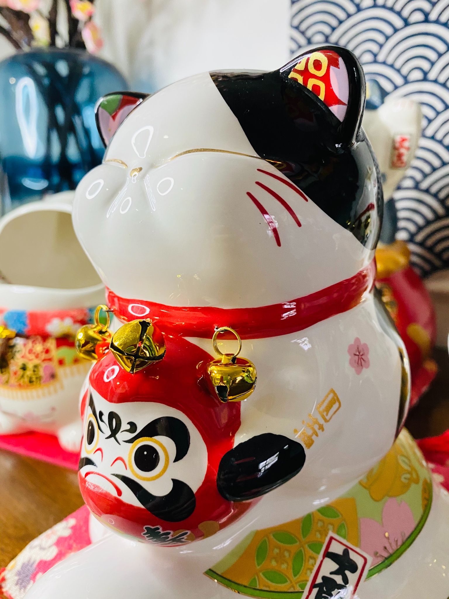 Mèo ú cưỡi rùa 22cm