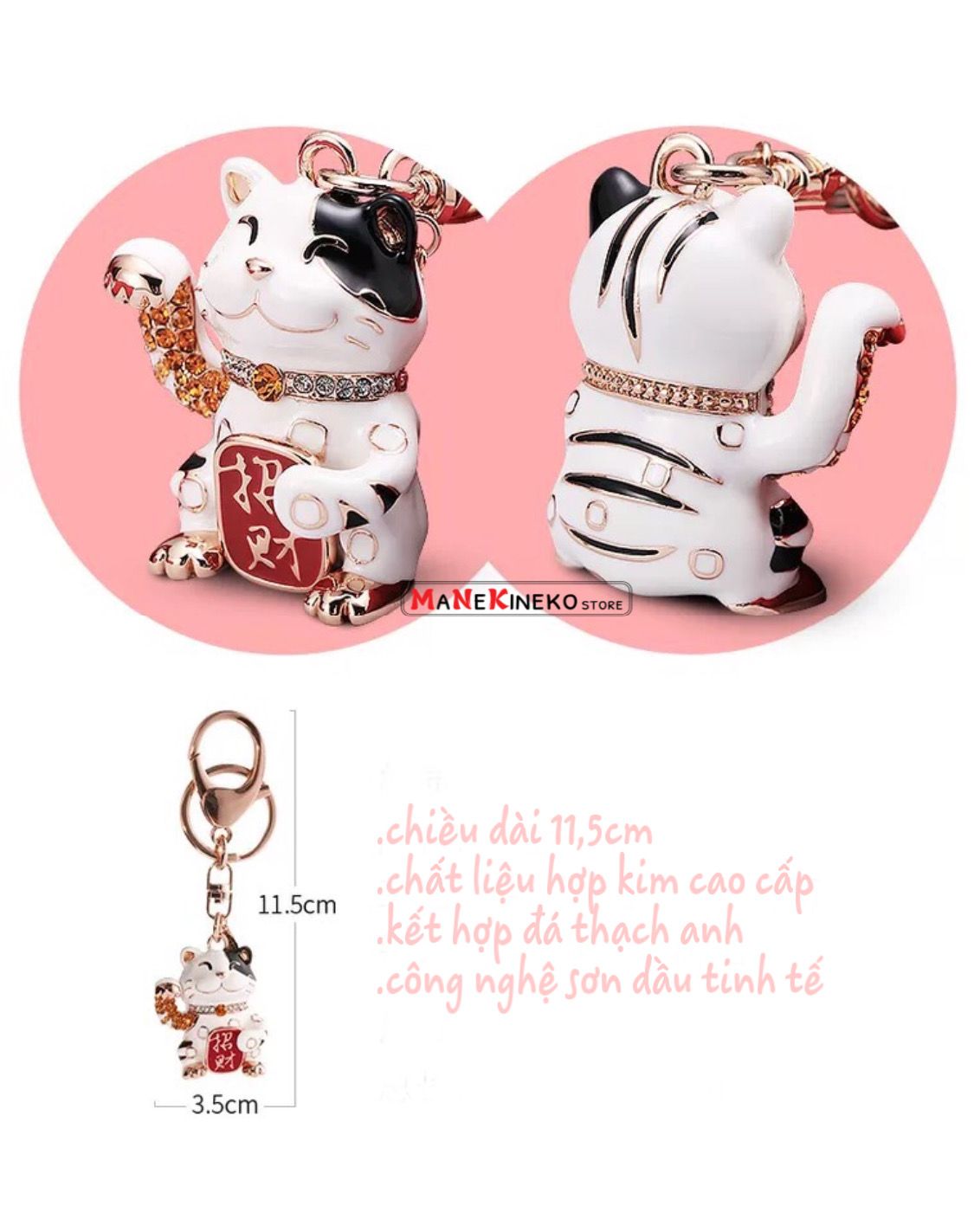 Móc khoá xe Mèo thần tài