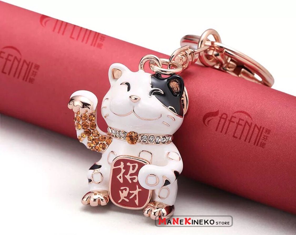 Móc khoá xe Mèo thần tài